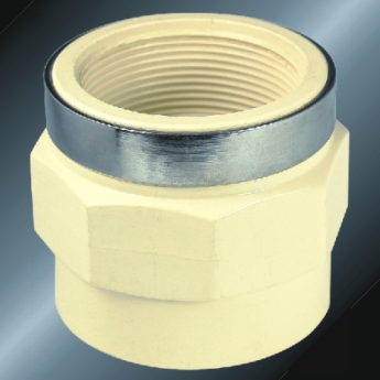 DIN PN16 Cpvc Female Thread Adaptor Steel Ring 